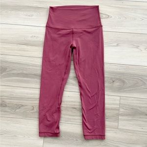 Lululemon Align Crop High Rise Leggings 21” Pink So Merlot 4